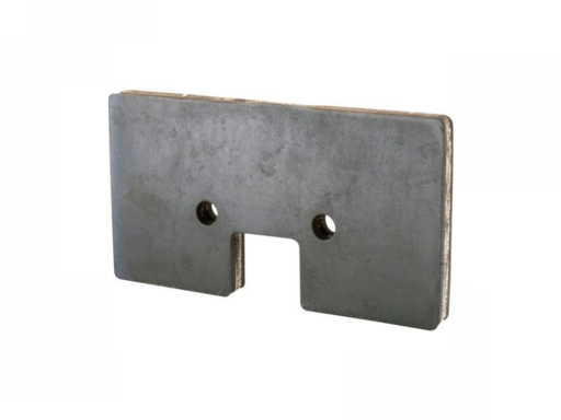 John Deere Rubber Paddle Z20781 – OEM replacement part, top view showing mounting holes and channel slot
